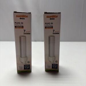 Lot of 2 Sunlite LED  Plug -In  7w G24q Base, Warm White 30K